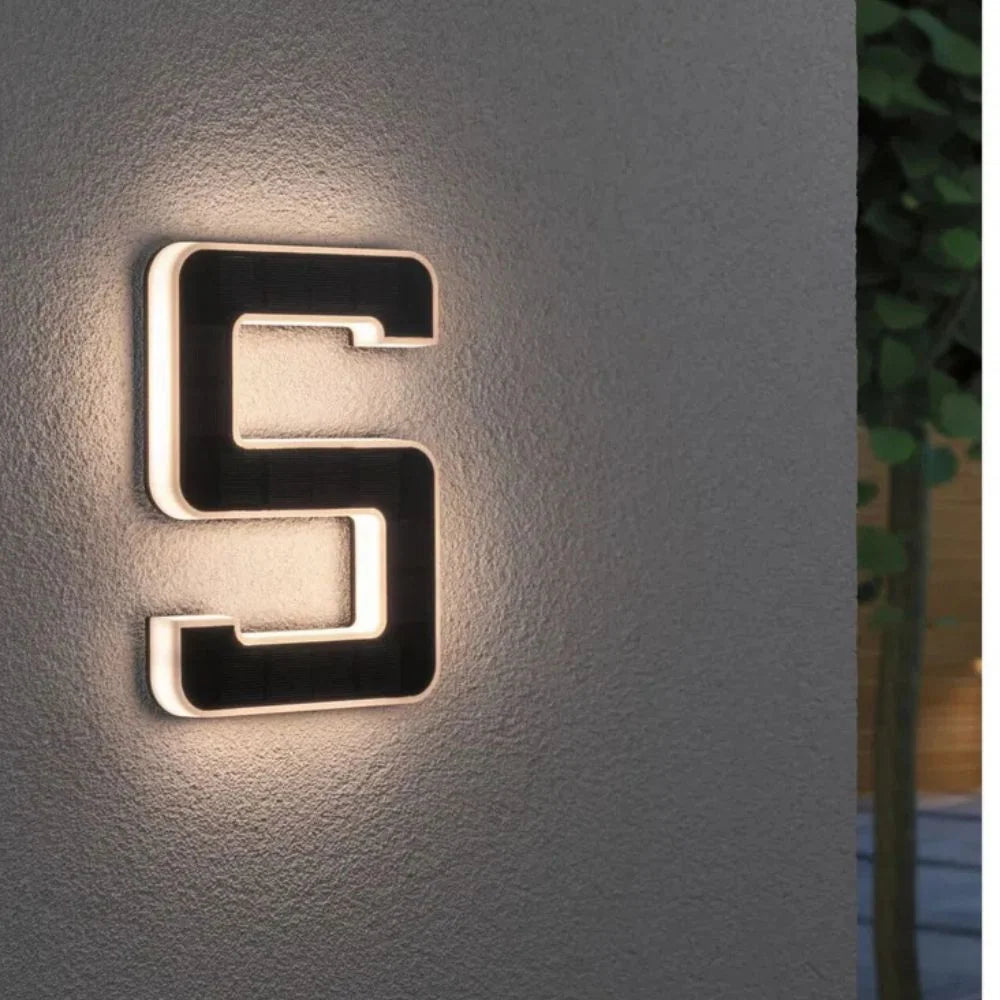 Solar House Number LED Light Automatic Dusk Sensor