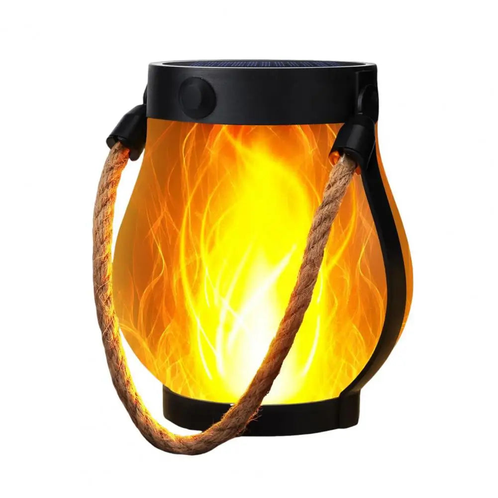 Solar Lantern Flickering Flame Dual Charging Waterproof