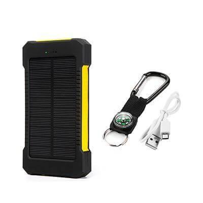 Solar Power Bank 20000mAh Dual USB IP67 Water-Resistant
