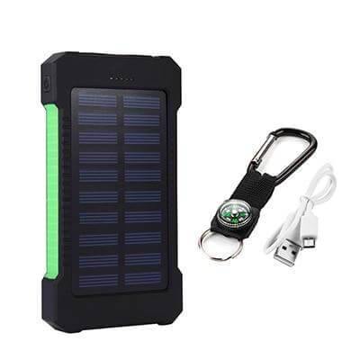 Solar Power Bank 20000mAh Dual USB IP67 Water-Resistant