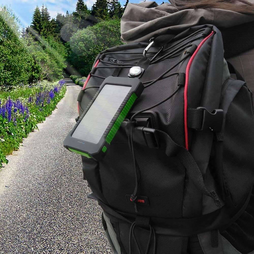Solar Power Bank 20000mAh Dual USB IP67 Water-Resistant