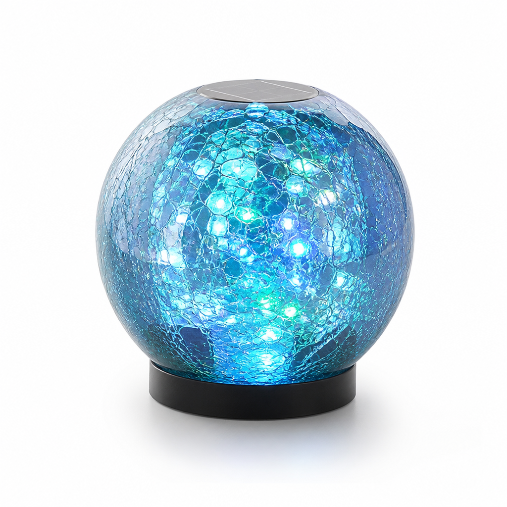Solar-Powered Automatic Broken-Glass Garden Lamp (IP55 Waterproof)