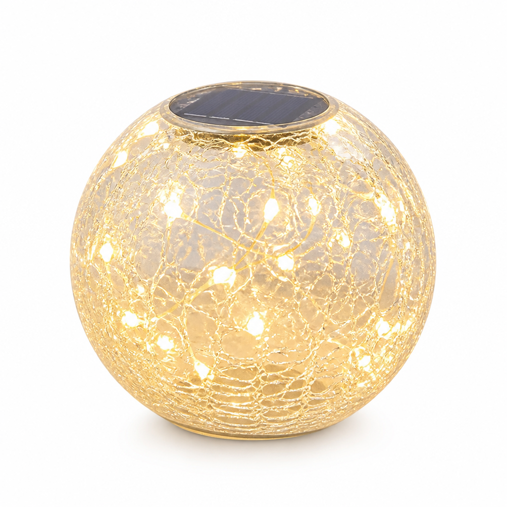 Solar-Powered Automatic Broken-Glass Garden Lamp (IP55 Waterproof)