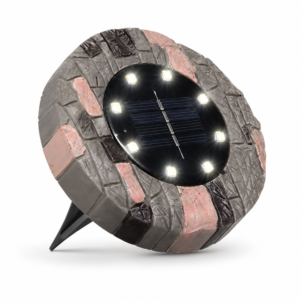 Solar-Powered LED Dusk-Sensor Path Lights (Set of 8)
