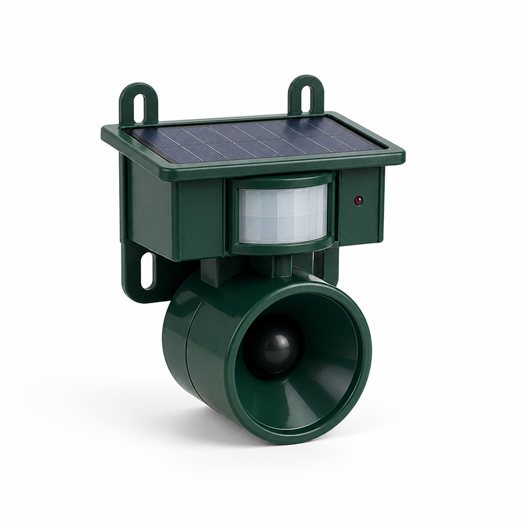 Solar-Powered PIR Sensor Bird Repellent