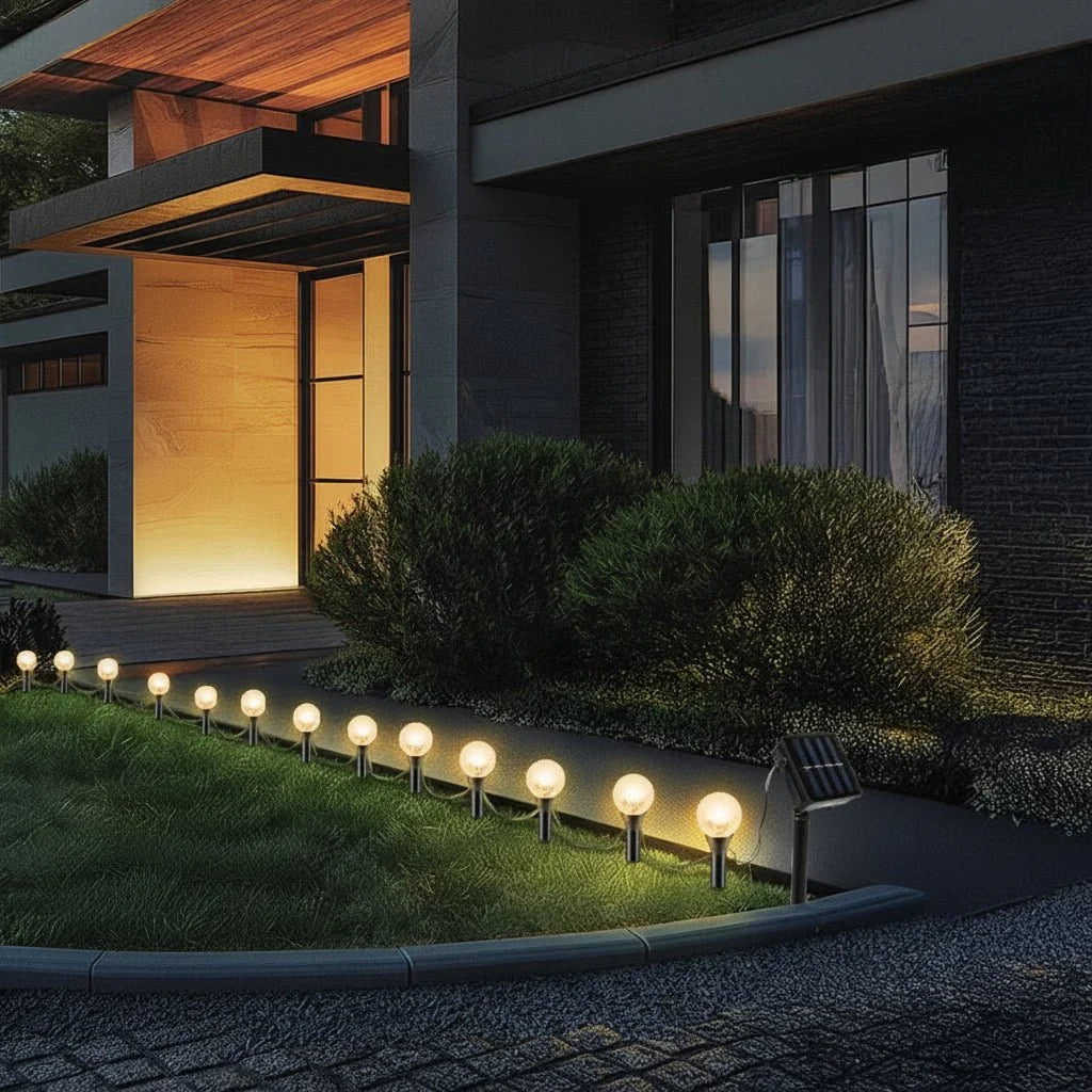 Solar String Lights Solar-Powered IP65 Waterproof 20 Warm White LEDs