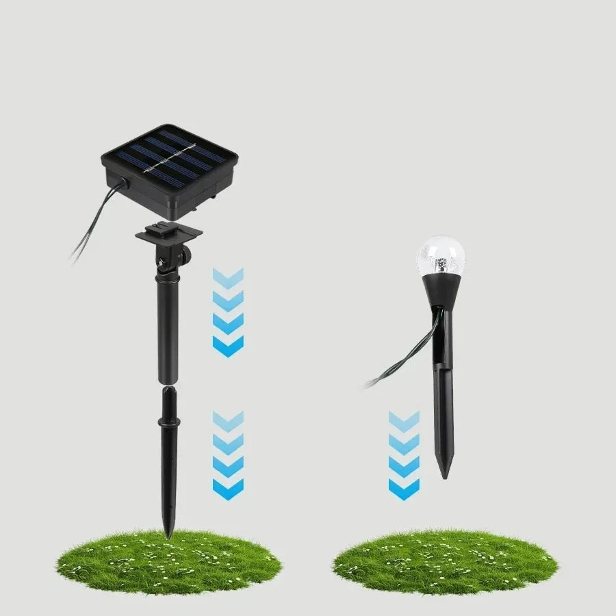 Solar String Lights Solar-Powered IP65 Waterproof 20 Warm White LEDs