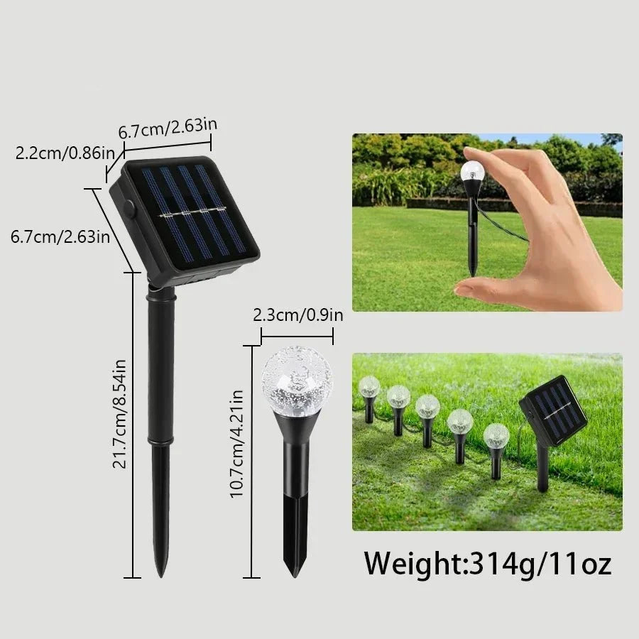 Solar String Lights Solar-Powered IP65 Waterproof 20 Warm White LEDs