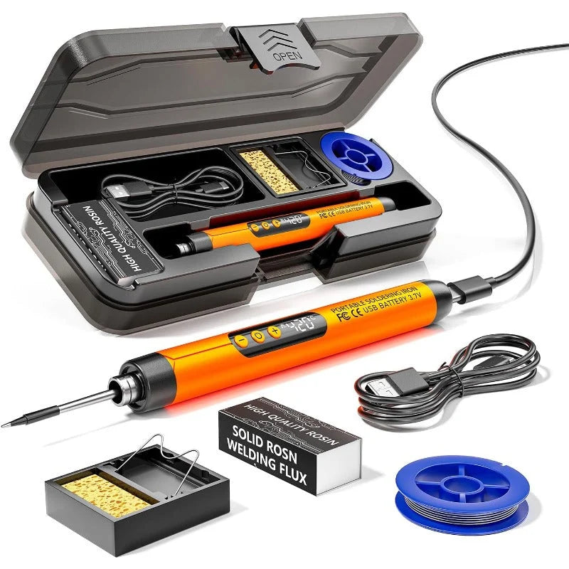 Soldering Iron Cordless Rechargeable Adjustable Temperature LED Display