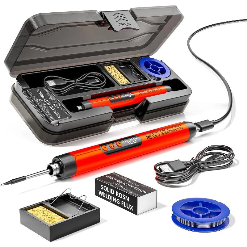 Soldering Iron Cordless Rechargeable Adjustable Temperature LED Display
