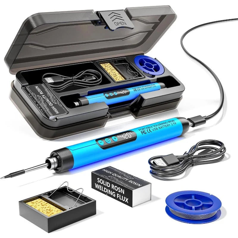 Soldering Iron Cordless Rechargeable Adjustable Temperature LED Display