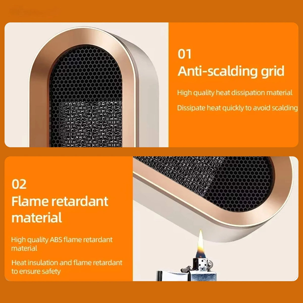 Space Heater Portable Quiet With Overheat Protection