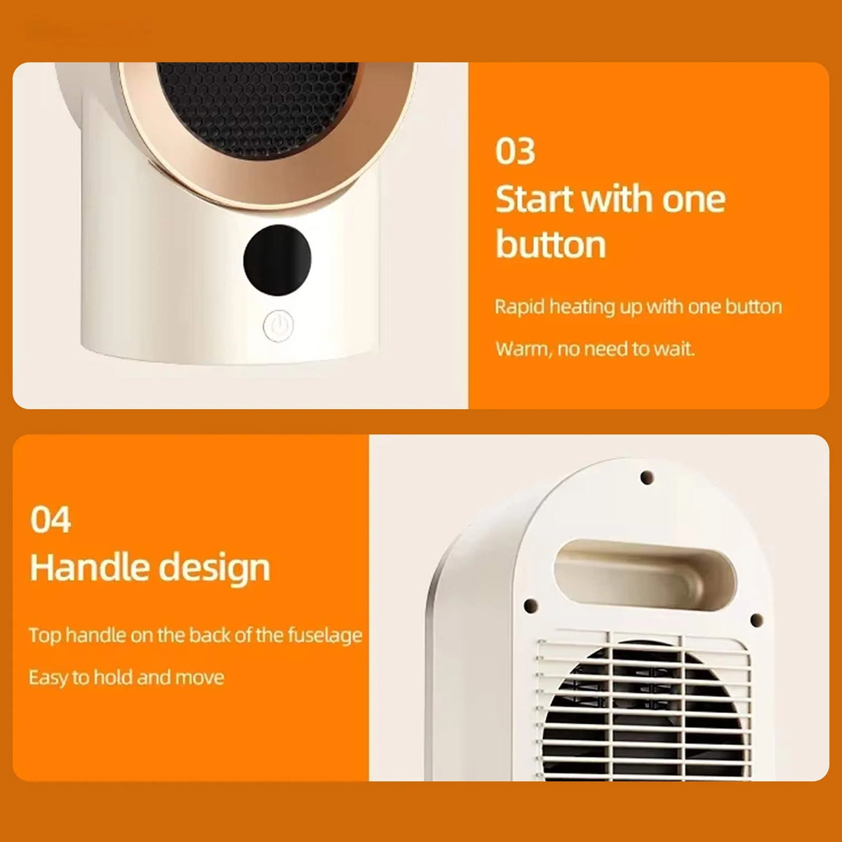 Space Heater Portable Quiet With Overheat Protection