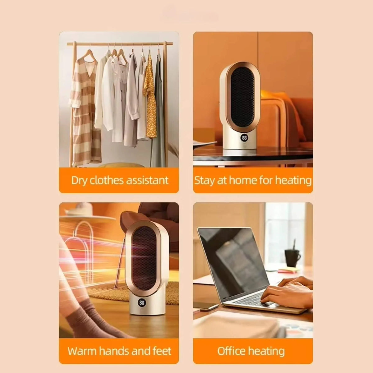 Space Heater Portable Quiet With Overheat Protection