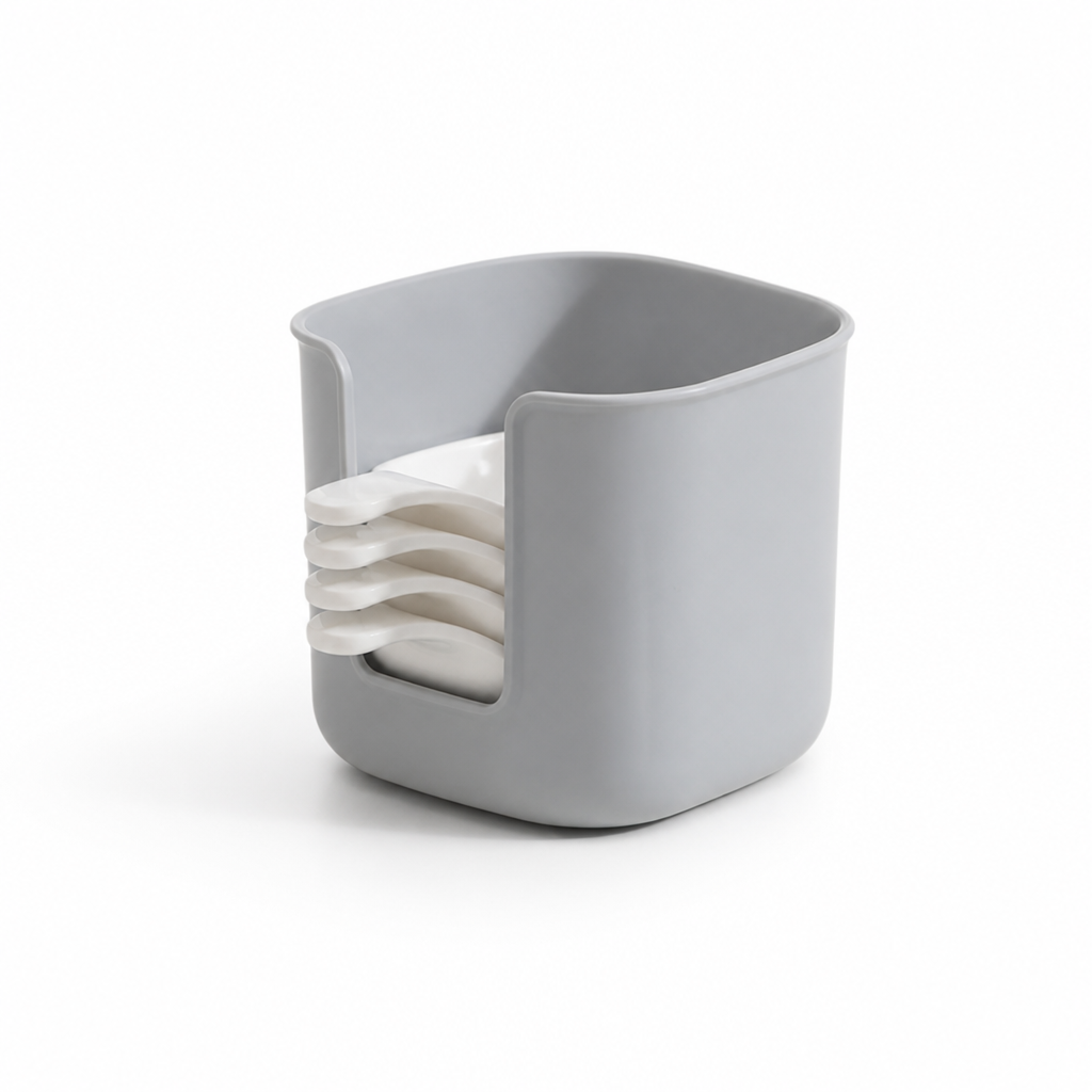 Space-Saving No-Drip Dip Bowl Set With Holder (Set of 6)