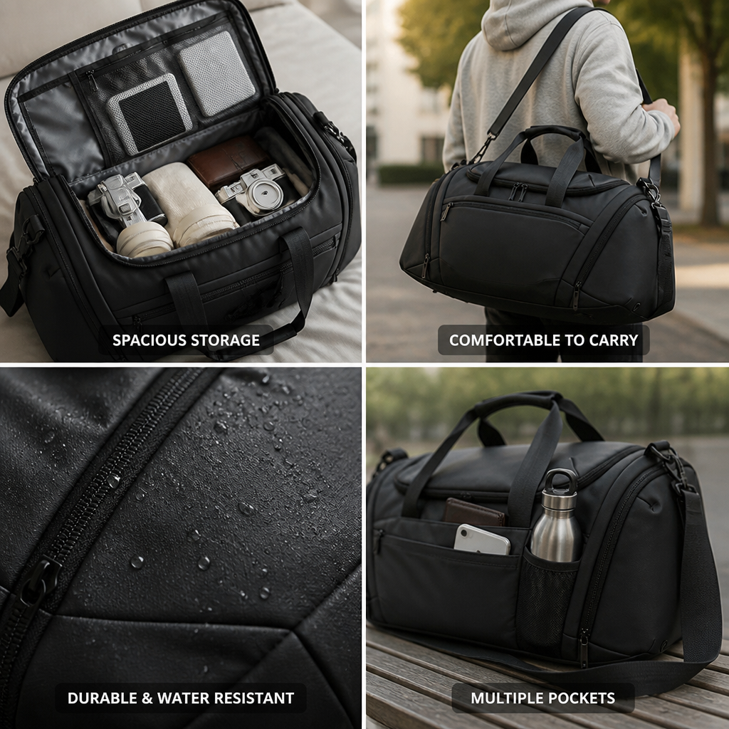 Spacious Durable Multi-Pocket Duffel Bag