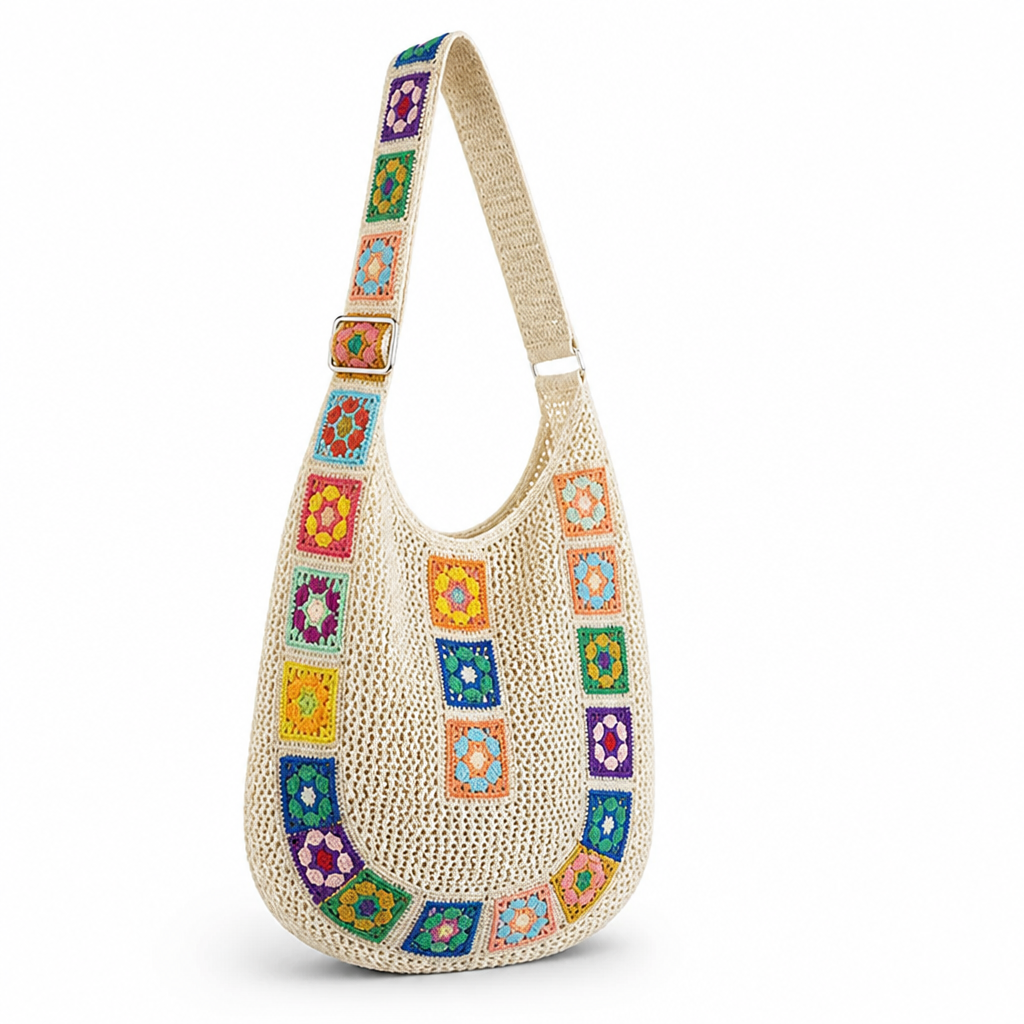 Spacious Eco-Friendly Crochet Sling Bag (Adjustable Strap)
