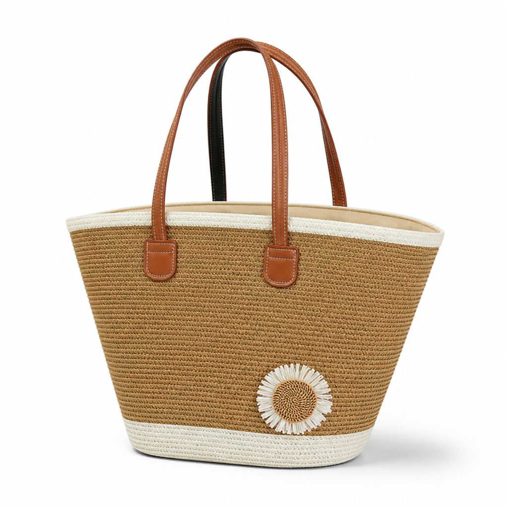 Spacious Eco-Friendly Floral Beach Bag