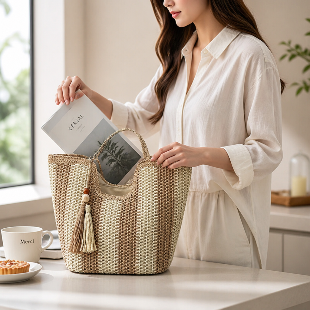 Spacious Eco-Friendly Woven Tote Bag