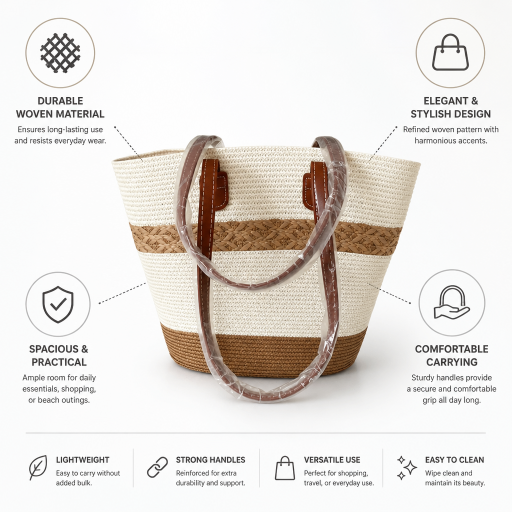 Spacious Handcrafted Woven Shopping Bag