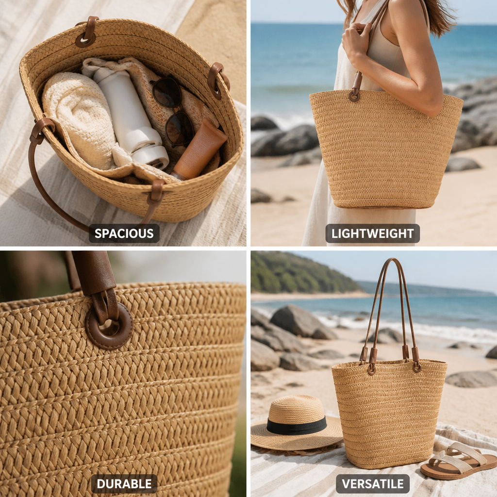 Spacious Lightweight Durable Beach Tote