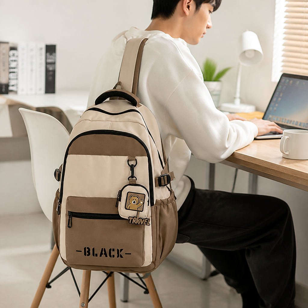 Spacious Multi-Compartment Backpack (Padded Shoulder Straps)