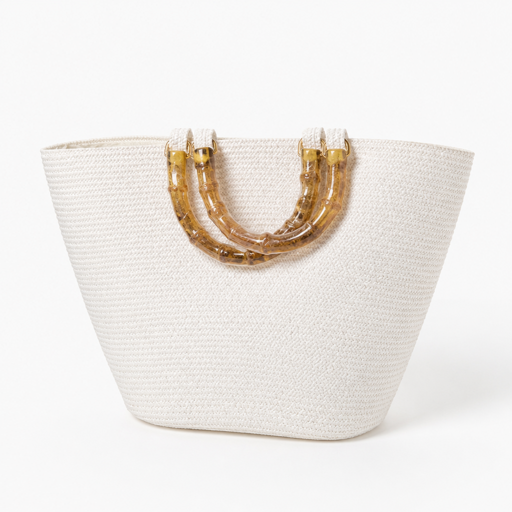 Spacious Transparent-Handle Handbag