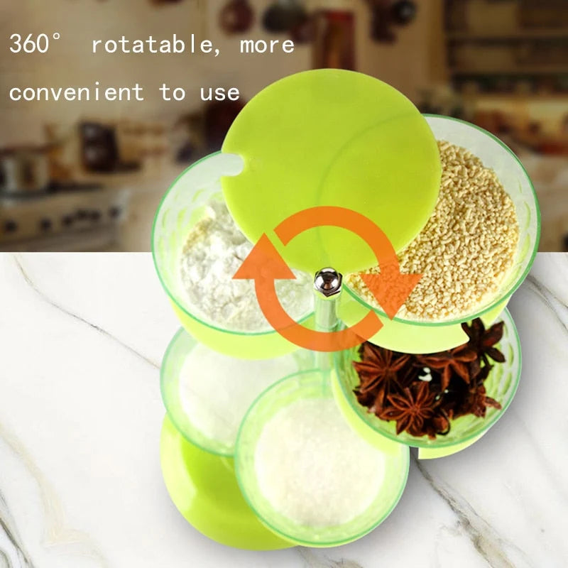 Spice Organizer 360° Rotating Sealed Storage