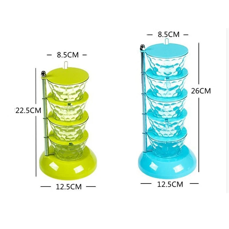 Spice Organizer 360° Rotating Sealed Storage