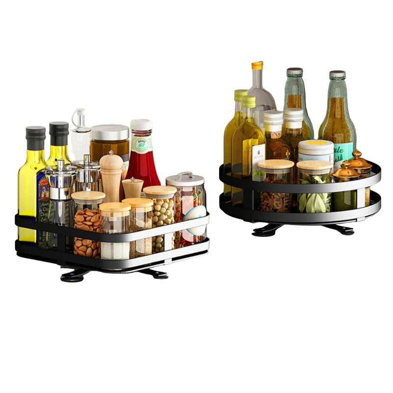 Spice Rack Organizer 360° Rotating Adjustable Stainless Steel