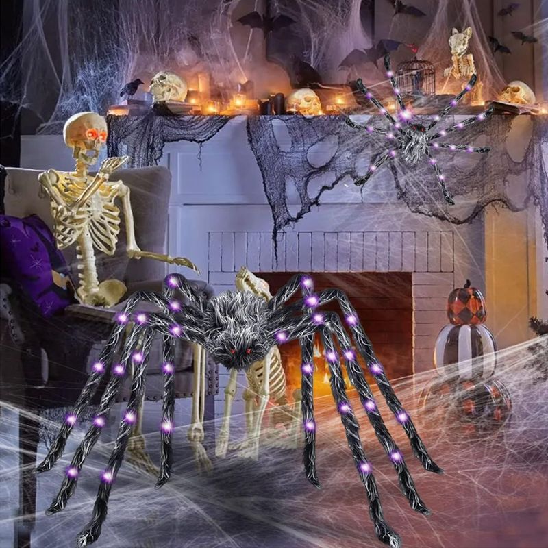 Spider Decoration Battery-Powered LED Adjustable Legs