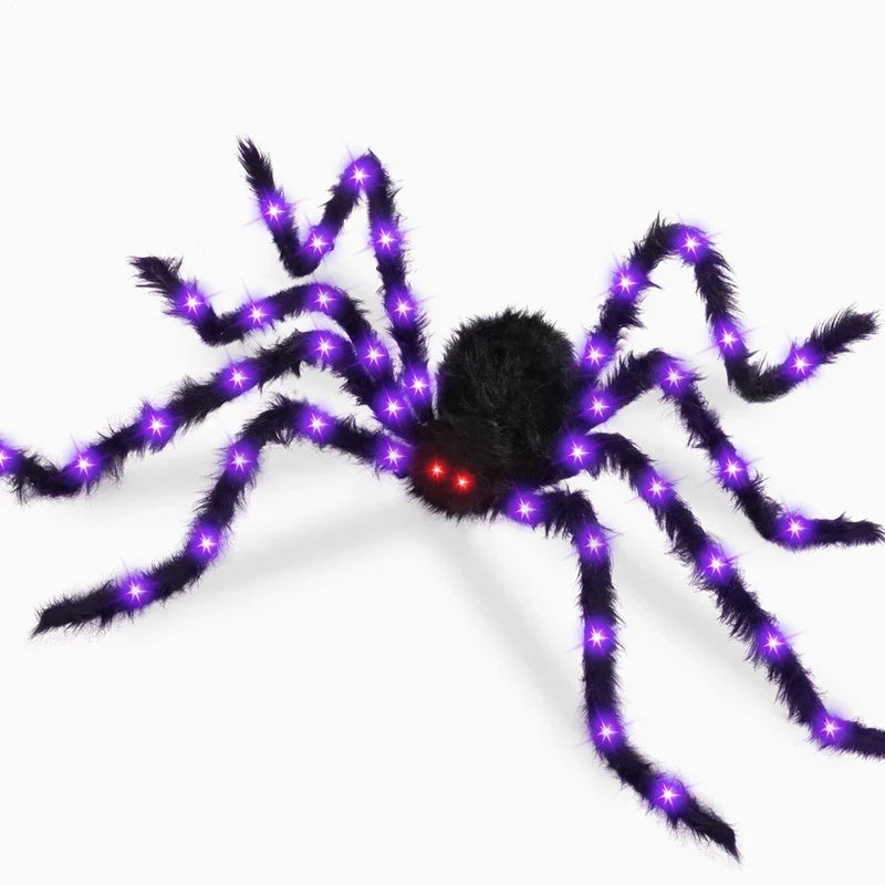 Spider Decoration Glowing LED Eyes Battery-Powered 3.3 Ft Diameter