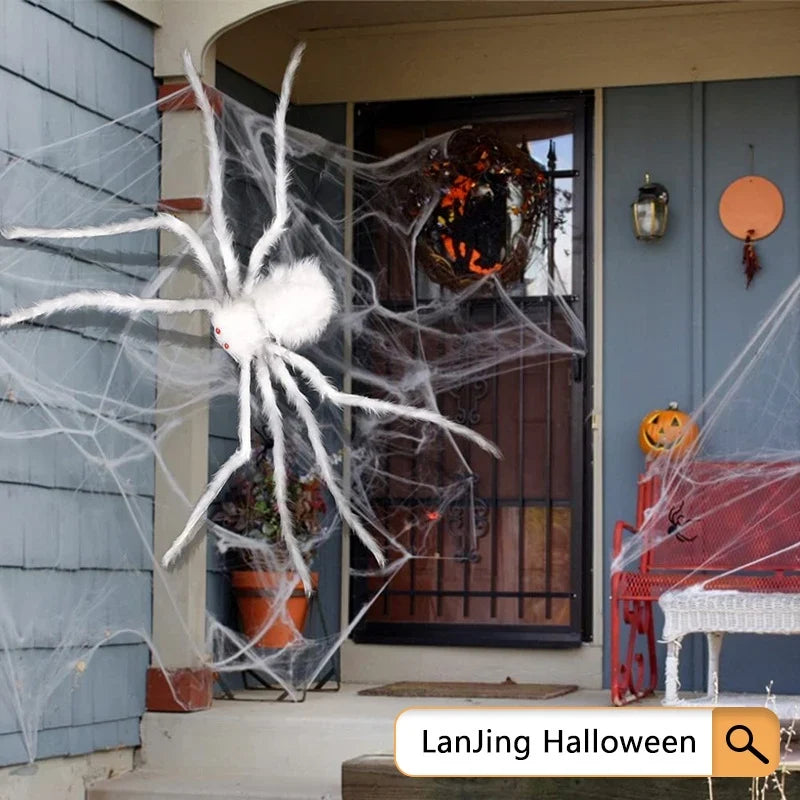Spider Decoration Light-Up Realistic Fluffy Body Weatherproof Mountable