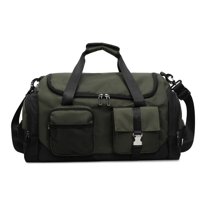 Sports Duffel Bag Water-Resistant Multi-Pocket Padded Handles