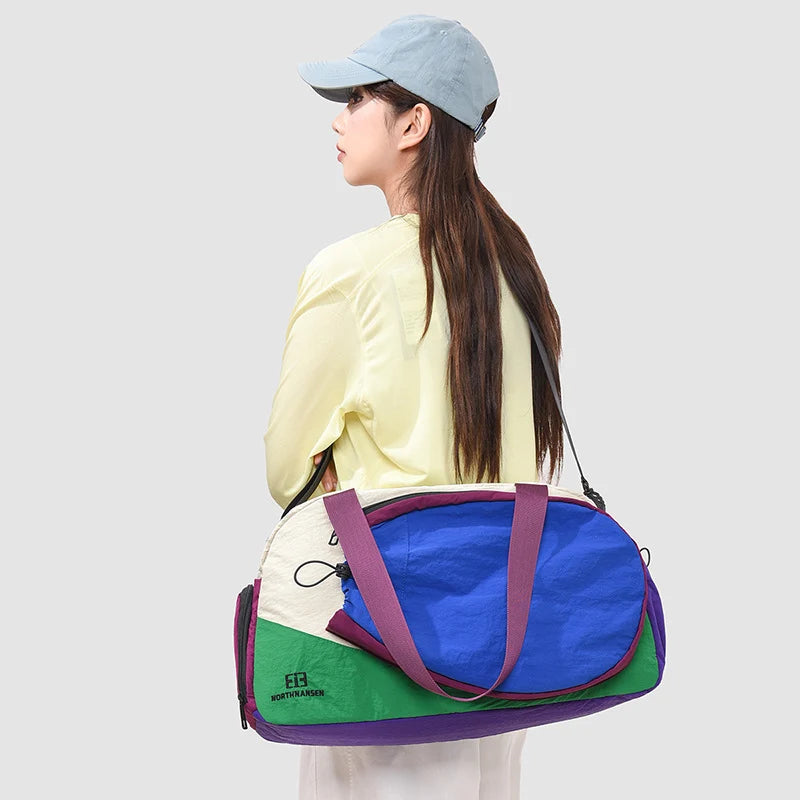 Sports Duffel Bag Water-Resistant Multiple Compartments