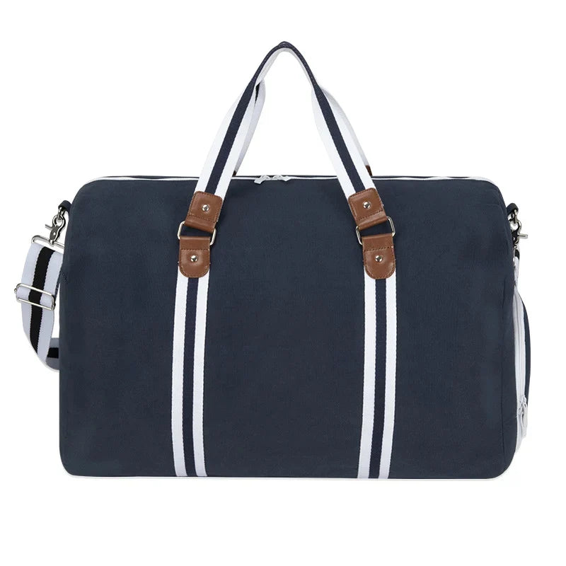 Sports Duffle Bag Shoe Compartment Water-Resistant Multiple Pockets