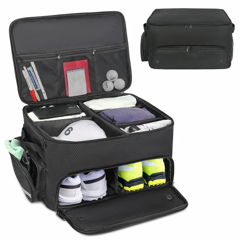 Sports Gear Organizer Multi-Compartment Zippered Lightweight