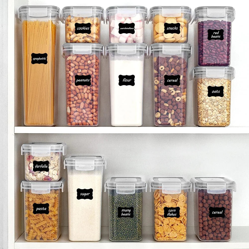 Stackable Container Set Clear Sides & Airtight Clamp Lids