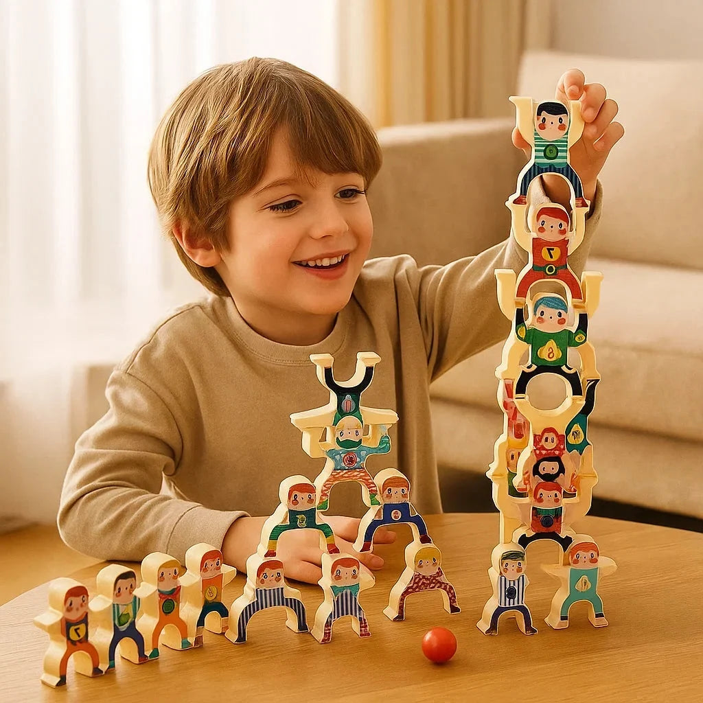 Stacking Game Solid Wood & Non-Toxic Paint