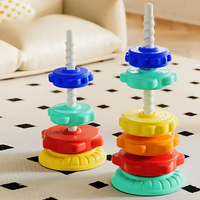 Stacking Tower Spinning Colorful Pieces