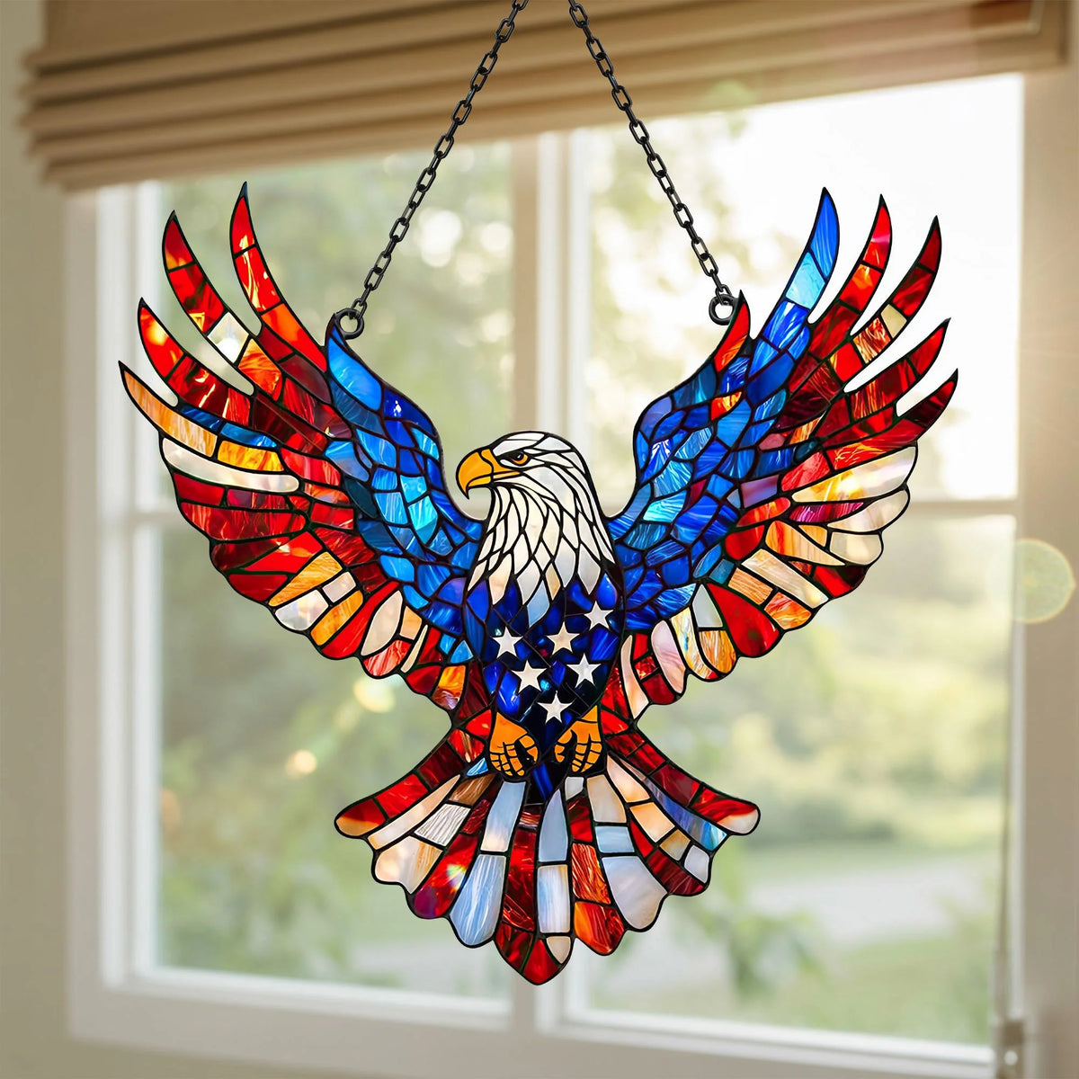 Stained Glass Suncatcher Eagle Design Projects Colored Light