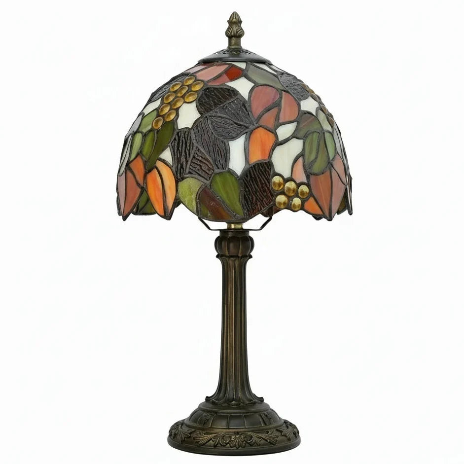 Stained Glass Table Lamp Warm Ambient Lighting E27 Socket
