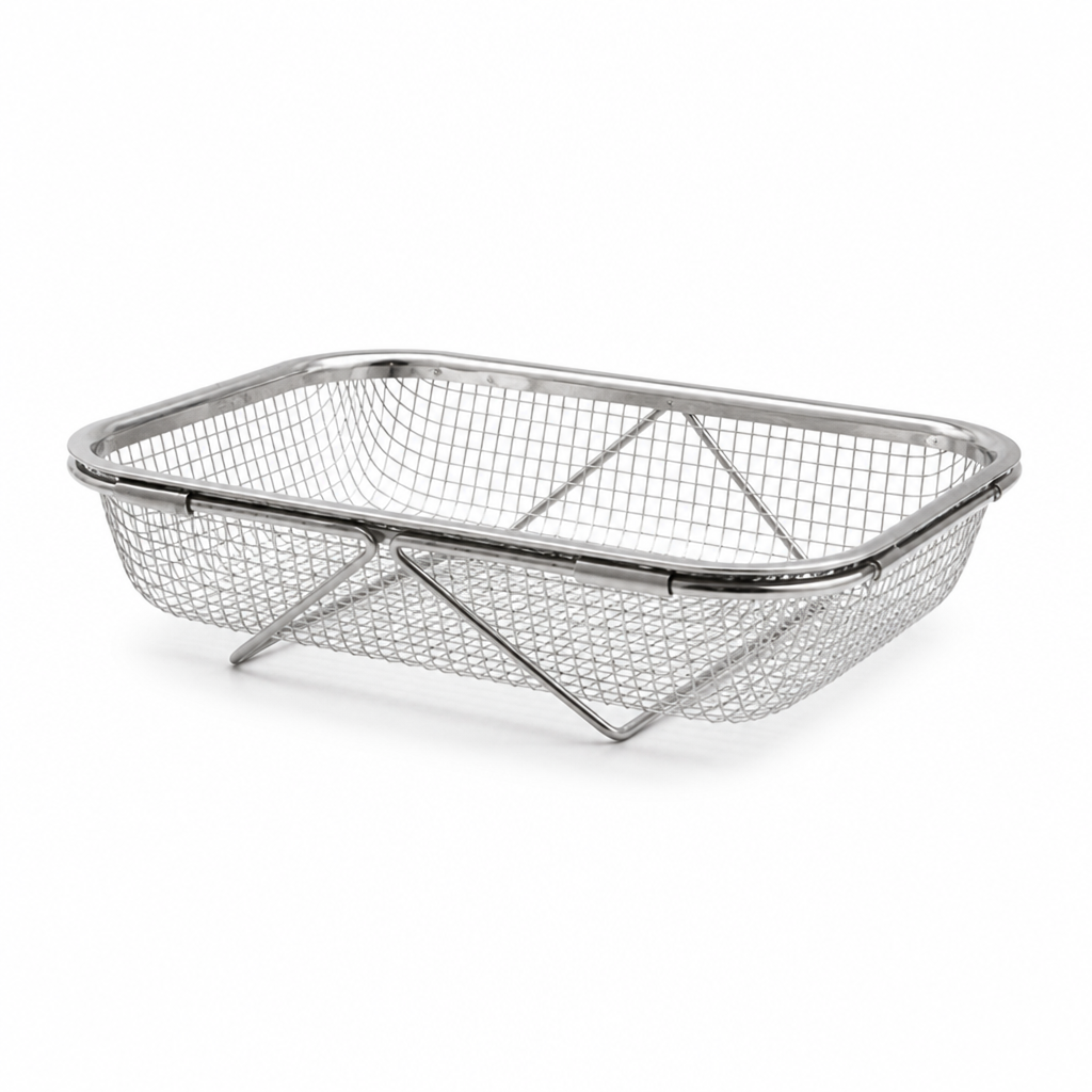 Stainless Steel Fine Mesh Sink Basket (Adjustable Width)