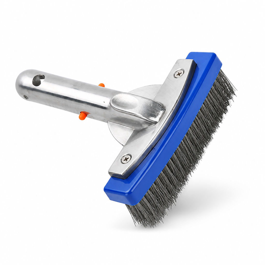 Stainless Steel Hard-Bristle Angled Pool Brush (5.5in)