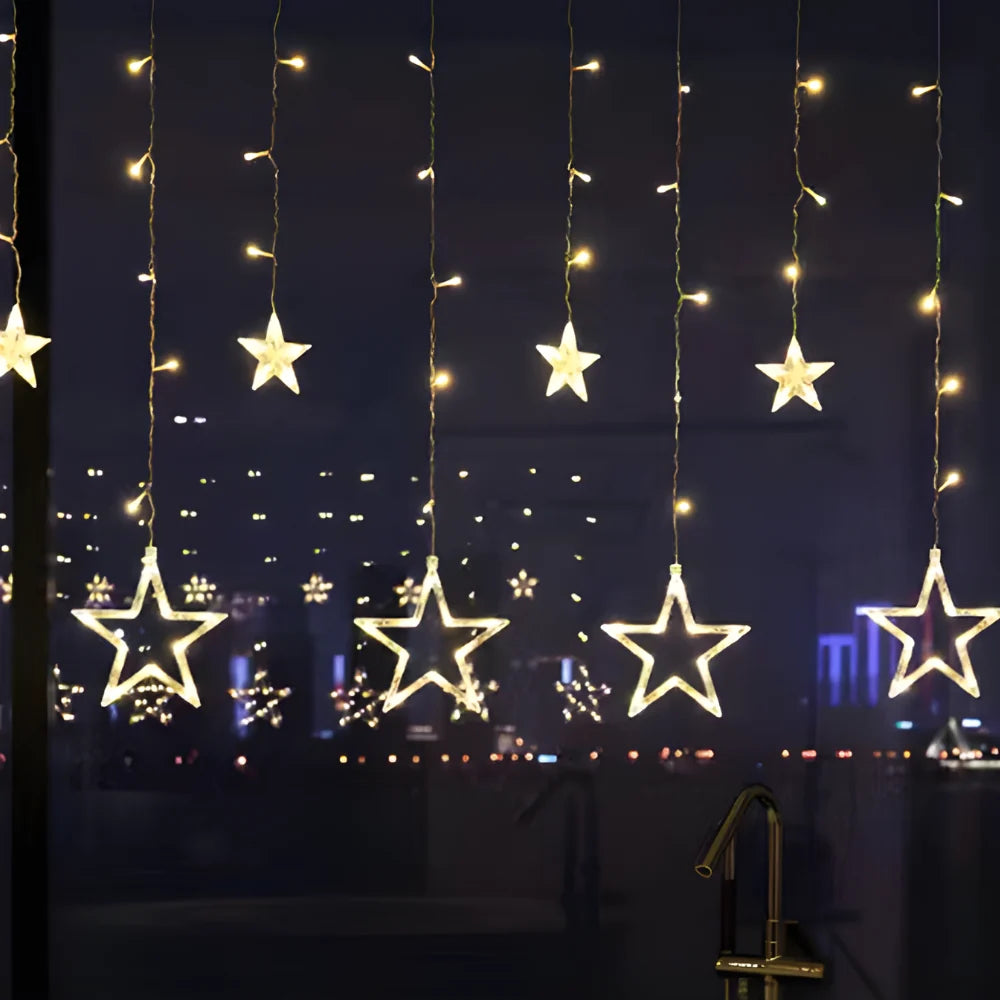 Star Light Curtain Warm White & Battery Powered