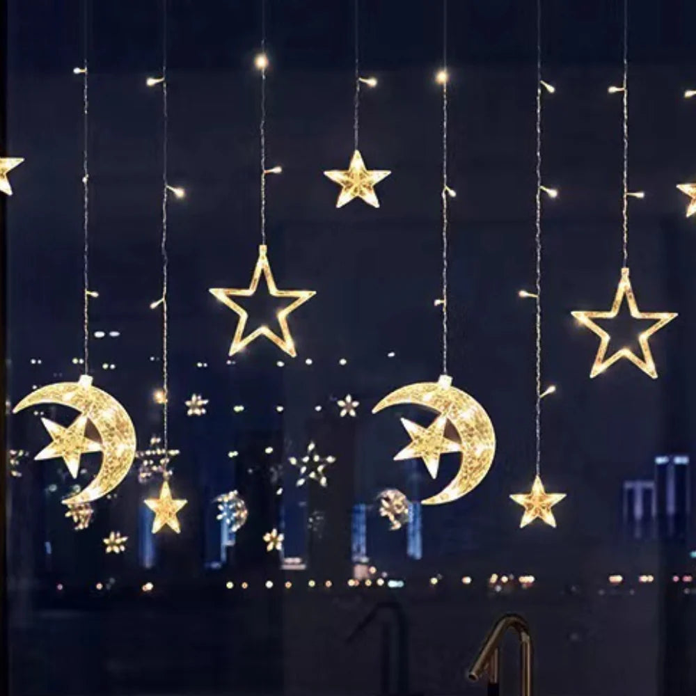 Star Light Curtain Warm White & Battery Powered