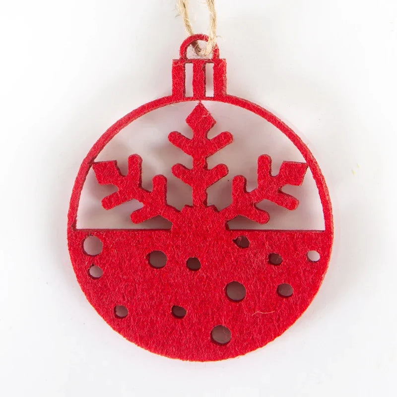 Star Ornament Felt With Hanging Cord