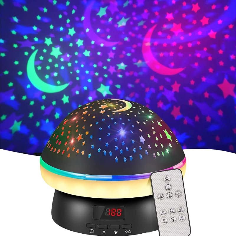 Star Projector 16 Colors 360-Degree Rotation Timer & Remote Control