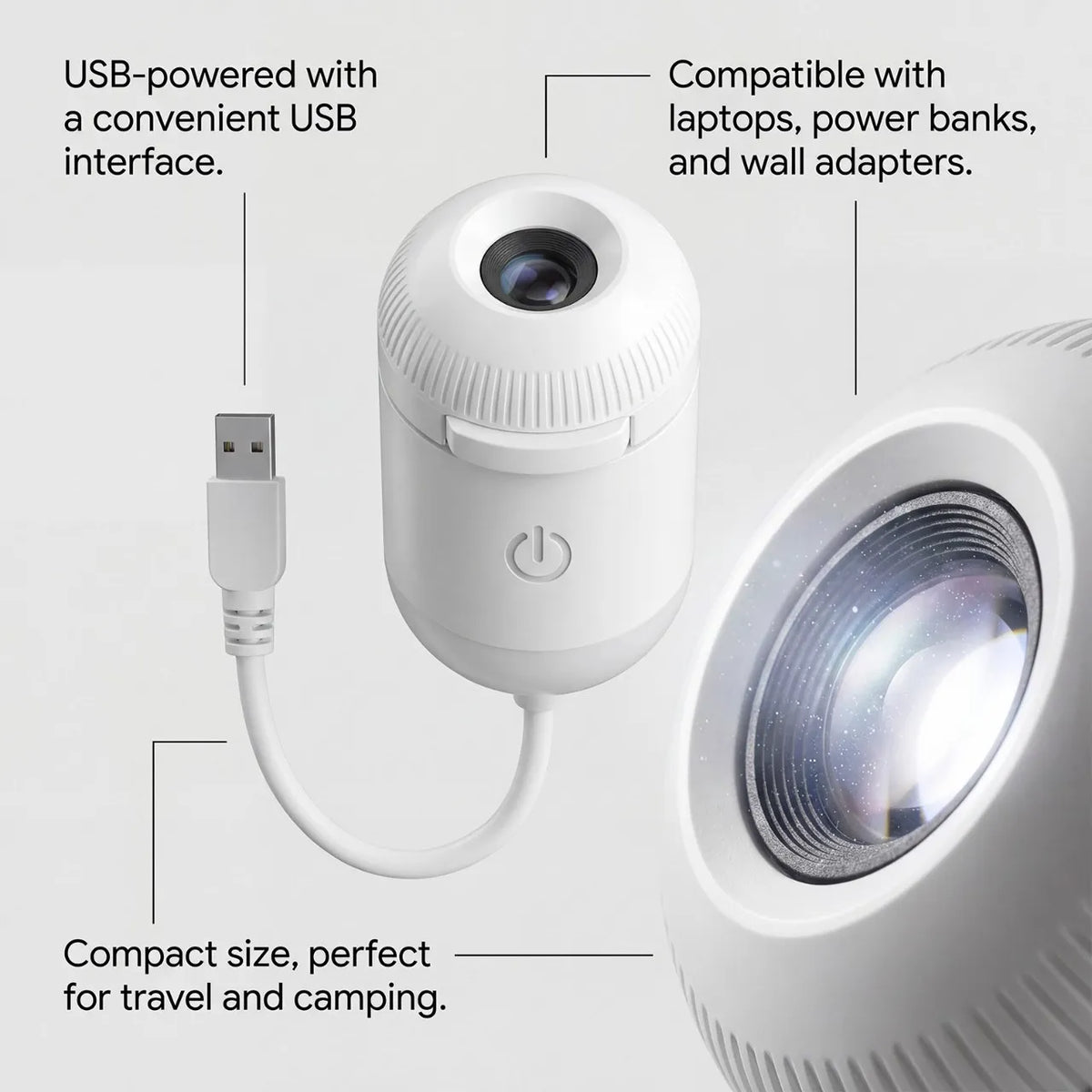 Star Projector 300-Lumen Portable Eye-Protection Technology
