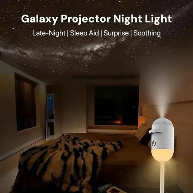 Star Projector Night Light Dual Mode USB-Powered